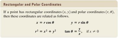 Rectangular and polar coordinates formulas