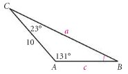 Oblique triangle example