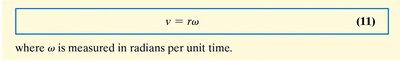 Relationship between linear and angular speed
