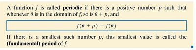 Boxed definition of periodic function