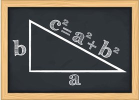 Pythagorean theorem shown on right triangle