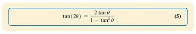 Double-angle formula for tangent