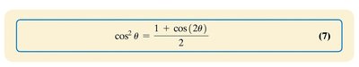 Power-reducing formula for cosine squared