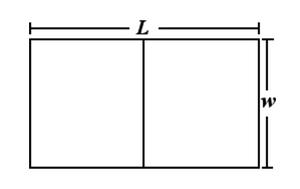 A diagram of a rectangular object