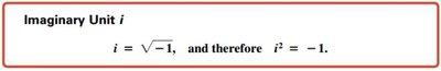 Definition of imaginary unit i