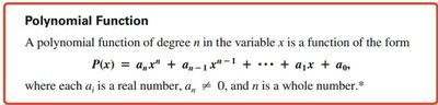 Definition of polynomial function