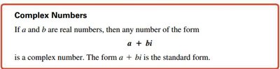 Definition of complex numbers