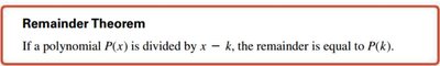 Remainder Theorem