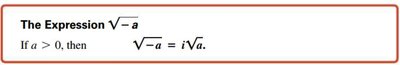 Square root of negative numbers