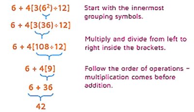 Order of operations example with step-by-step solution