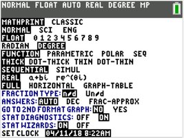 Calculator mode settings