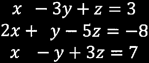 Example system in three variables