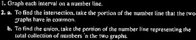 Number line for interval graphing