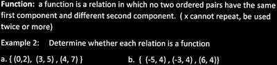 Example: Find domain and range