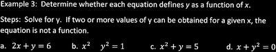 Definition of a function and example