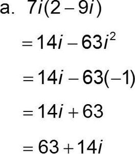 Example of multiplying complex numbers (single term)