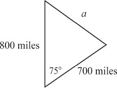 Triangle representing airplane paths