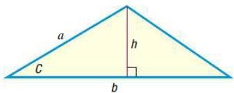 Triangle with base and height labeled