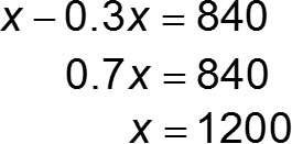 Solving the equation for price reduction