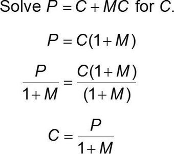 Solving the formula for C