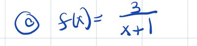 Function f(x) = 3/(x+1)