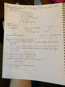 Exponential growth and decay modeling