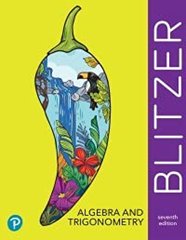 Algebra and Trigonometry textbook cover