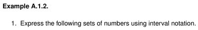 Interval Notation Practice Table
