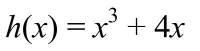 h(x) = x^3 + 4x