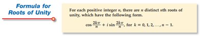 Formula for roots of unity