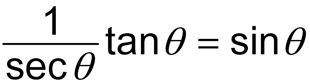 Reciprocal identity for secant