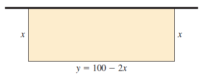 Diagram of rectangular pen with stone wall and fencing, showing dimensions