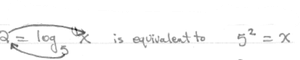 Conversion between logarithmic and exponential form example