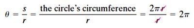 Relationship between arc length, radius, and radians