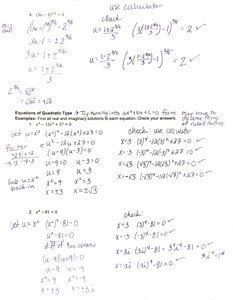Solving equations of quadratic type by substitution