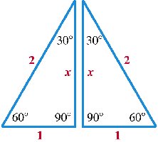 Two 30-60-90 triangles