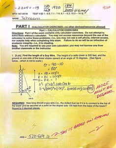 Guy wire triangle diagram