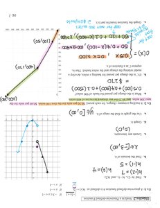 Graph of a piecewise function and calculation of values