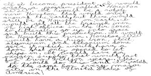 A fifth grader's handwritten answer illustrating concrete operational thinking