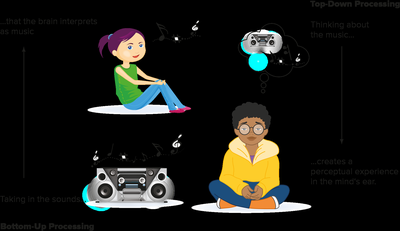 Illustration of bottom-up and top-down processing