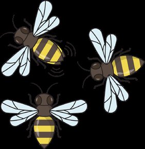 Bees performing a waggle dance