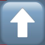 Upward arrow representing upward comparison