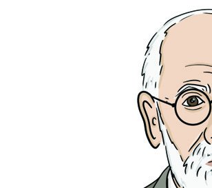 Illustration of Sigmund Freud, founder of psychoanalysis