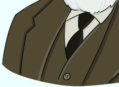 Illustration of B.F. Skinner with a pigeon, representing operant conditioning