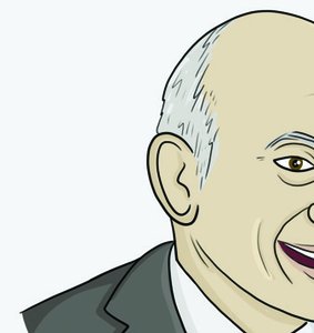 Illustration of Kurt Lewin, founder of group dynamics research