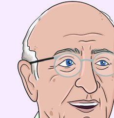Illustration of Carl Rogers, founder of client-centered therapy