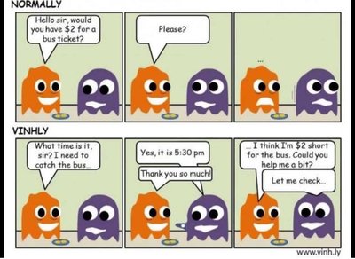 Comic illustrating the foot-in-the-door technique with requests for help