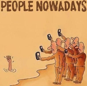 Cartoon illustrating bystander effect