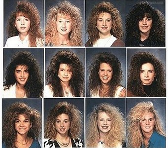 Yearbook photos illustrating conformity in appearance
