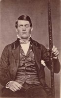 Phineas Gage with tamping iron
